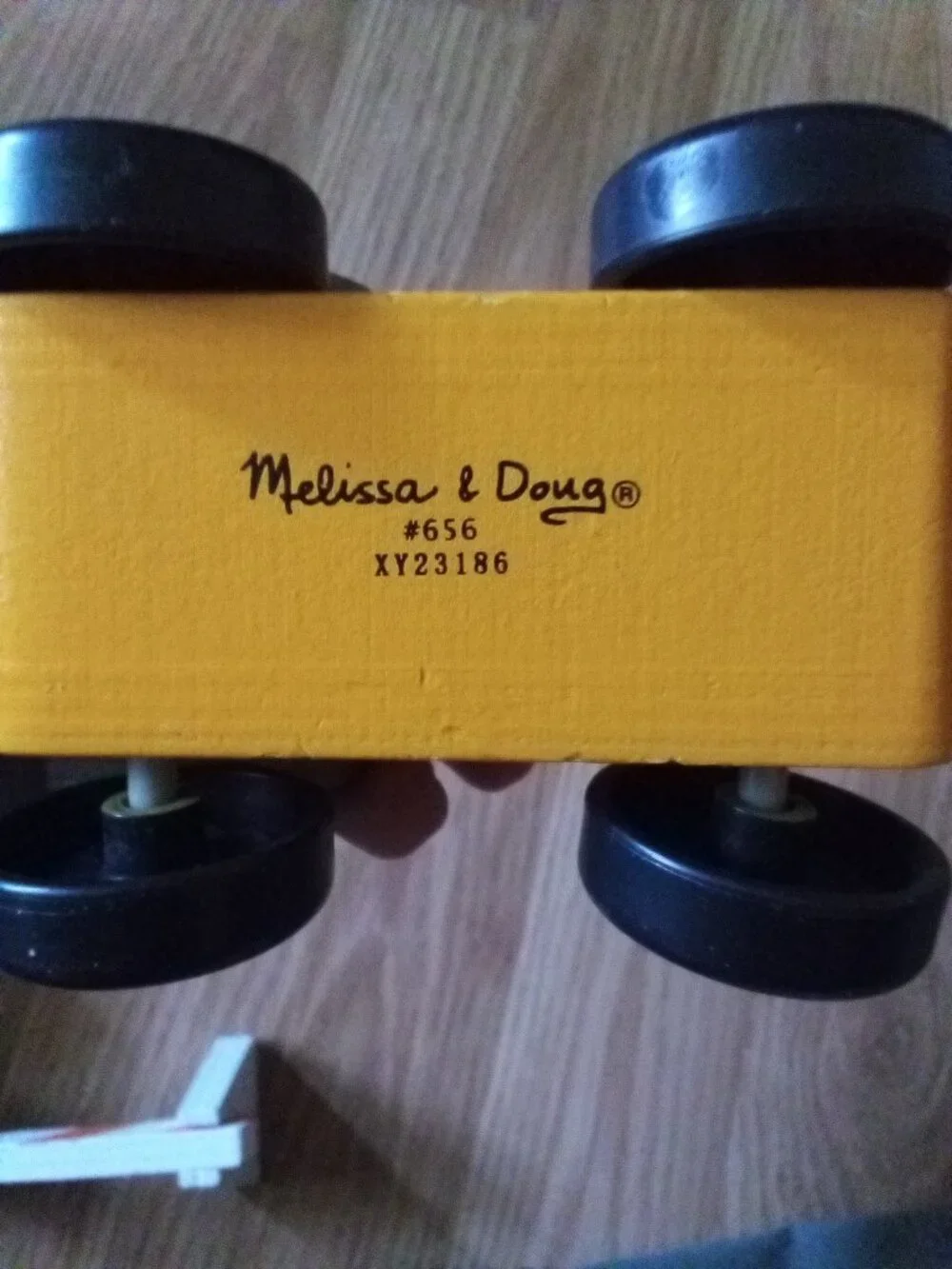 Melissa and Doug Used Classic Wooden Toy Construction Vehicle Set #656